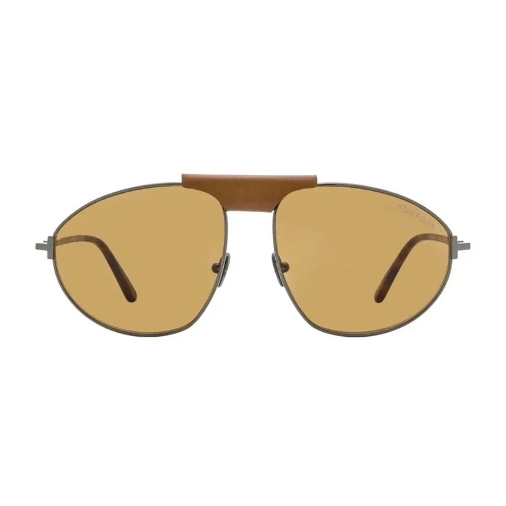 NEW TOM FORD SUNGLASSES GUNMETAL BROWN MEN EYEWEAR TOM FORD